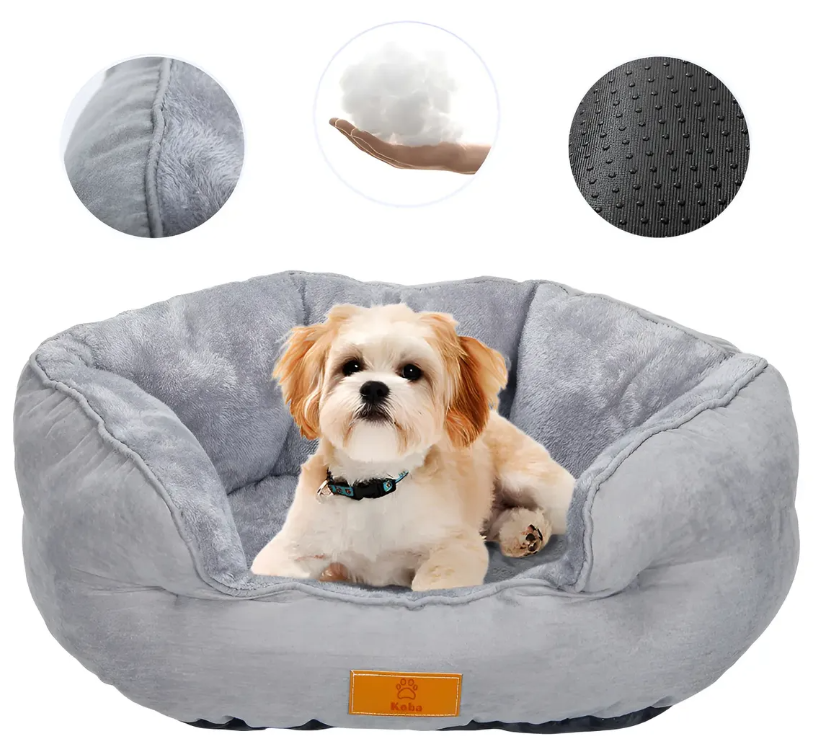 Cama con cojín para perro mediano